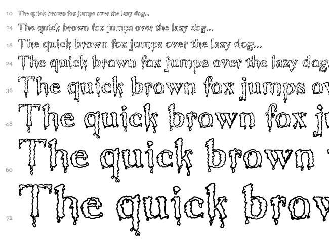 Jinkeez font waterfall